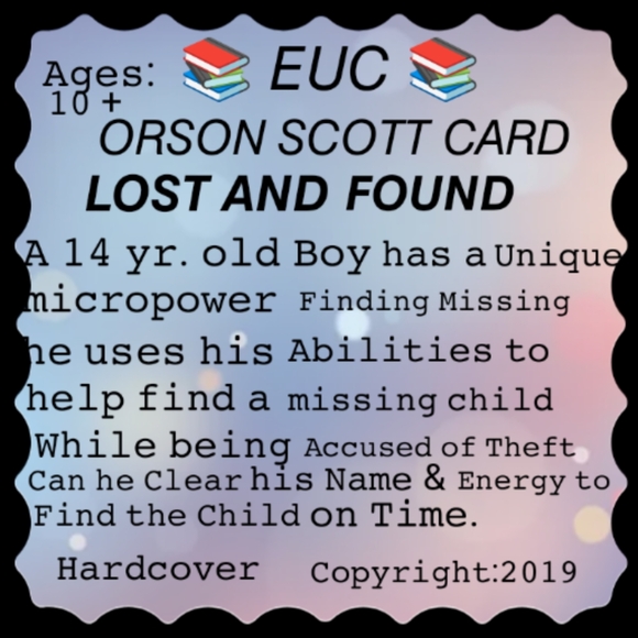 𝘓𝘰𝘴𝘵 𝘢𝘯𝘥 𝘍𝘰𝘶𝘯𝘥 𝘣𝘺 𝘖𝘳𝘴𝘰𝘯 𝘚𝘤𝘰𝘵𝘵 𝘊𝘢𝘳𝘥 - Picture 2 of 7